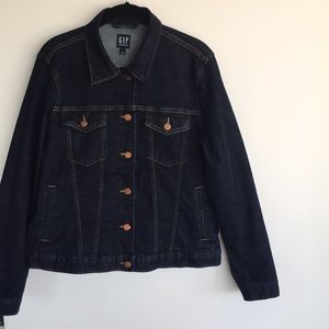 GAP denim dark wash jean jacket